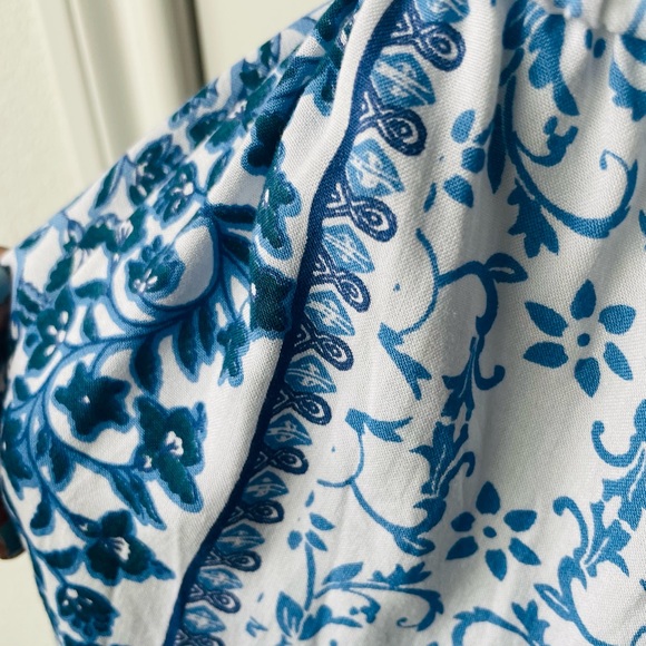 Angie Blue and White Halter Maxi Dress - Picture 6 of 10